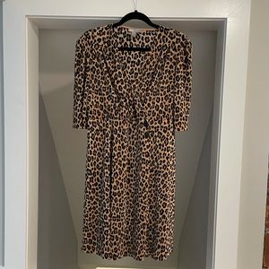 Leopard print maternity dress